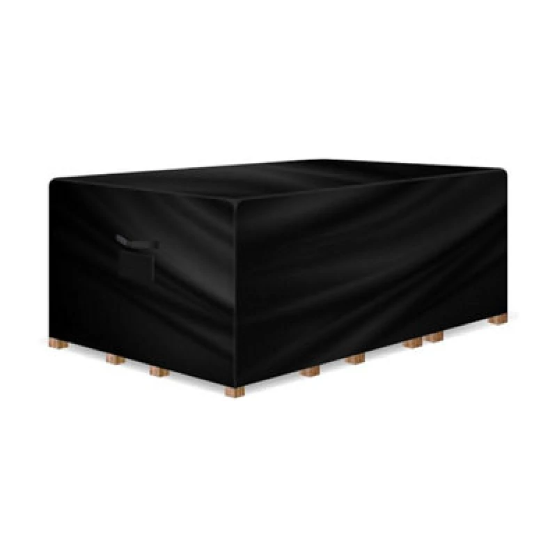 Image of Gracious Gardens Patio Cover Rectangular 242x162x100cm Weatherproof Outdoor Garden Furniture Cover Black