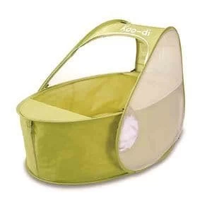 image of Koo-di Pop Up Baby Travel Bassinette Lemon and Lime Green