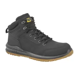 Image of Grafters Mens Action Nubuck Safety Ankle Boots (10 UK) (Black)