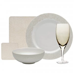 Image of Denby Monsoon Lucille Gold 20 Piece Entertaining Set