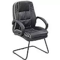 Image of Nautilus Designs Cantilever Chair Dpa609Av/Lbk Non Height Adjustable Black