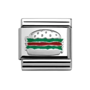 Image of Nomination Classic Around the World Hamburger Charm