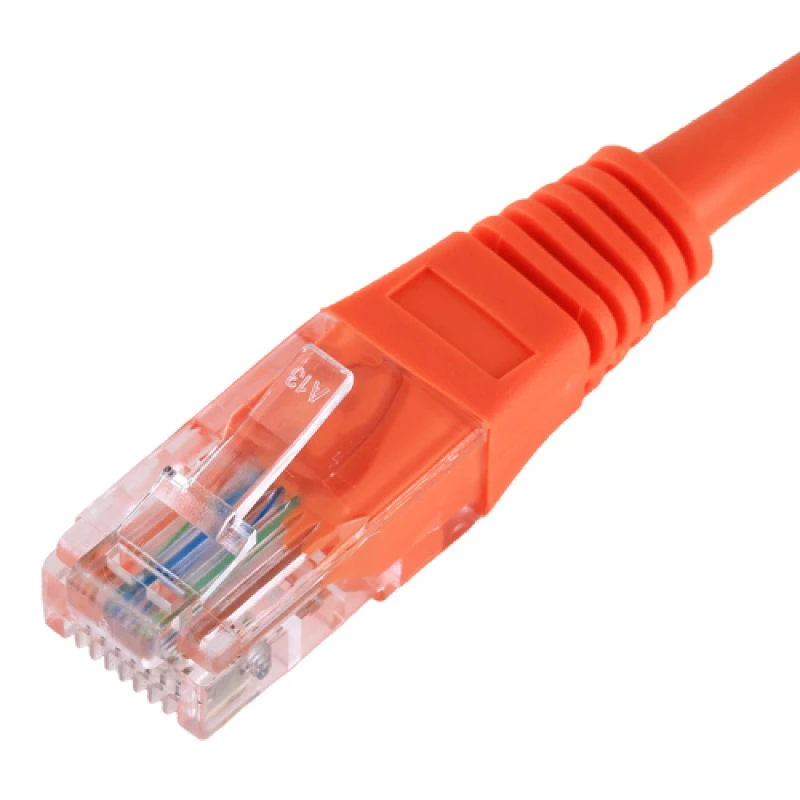 Image of Cablenet 0.3m Cat5e RJ45 Orange U/UTP PVC 24AWG Flush Moulded Booted P
