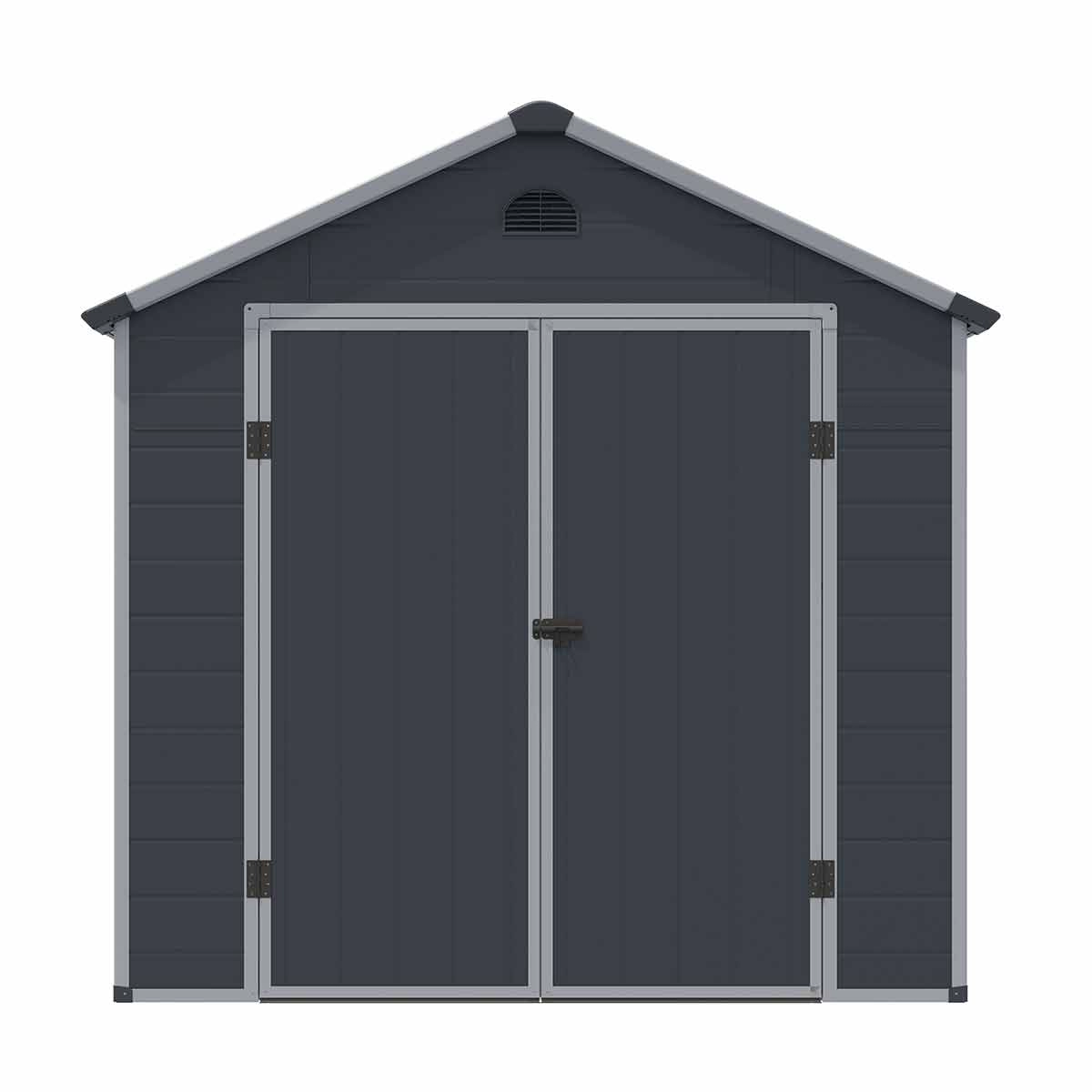 Image of Rowlinson Airevale 8 x 6ft Plastic Shed Light Grey Polypropylene