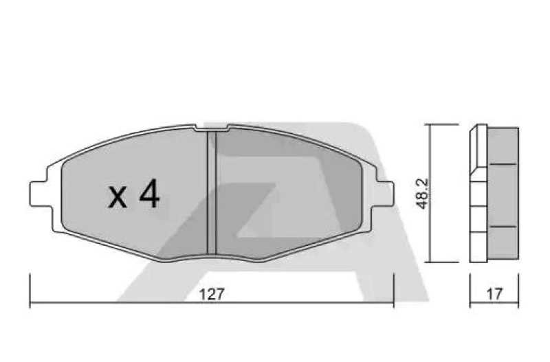 Image of AISIN Brake pad set AISIN BPDO-1001