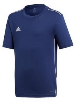Image of Boys, adidas Kids Core 18 T-Shirt - Dark Blue, Size 11-12 Years