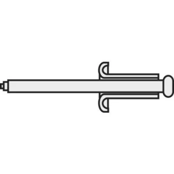 Image of TOOLCRAFT 194715 Blind rivet (Ø x L) 5mm x 10 mm Steel Aluminium A5*10 D7337-AL/ST 10 pc(s)