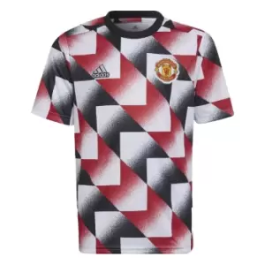 Image of 2022-2023 Man Utd Pre-Match Shirt (White) - Kids