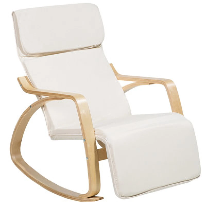 Image of Beliani Rocking Chair Weston Fabric Light Beige