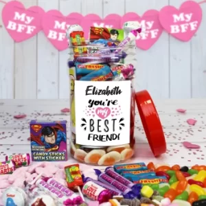 image of Personalised Best Friend Sweet Jar