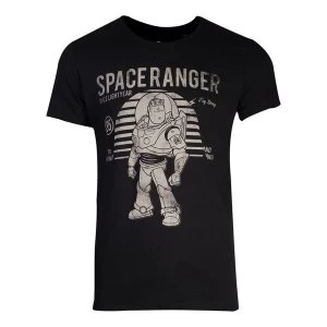 Image of Disney - Space Ranger Buzz Lightyear Vintage Mens Large T-Shirt - Black
