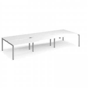 Image of Adapt II Sliding top Triple Back to Back Desk s 4200mm x 1600mm - silve