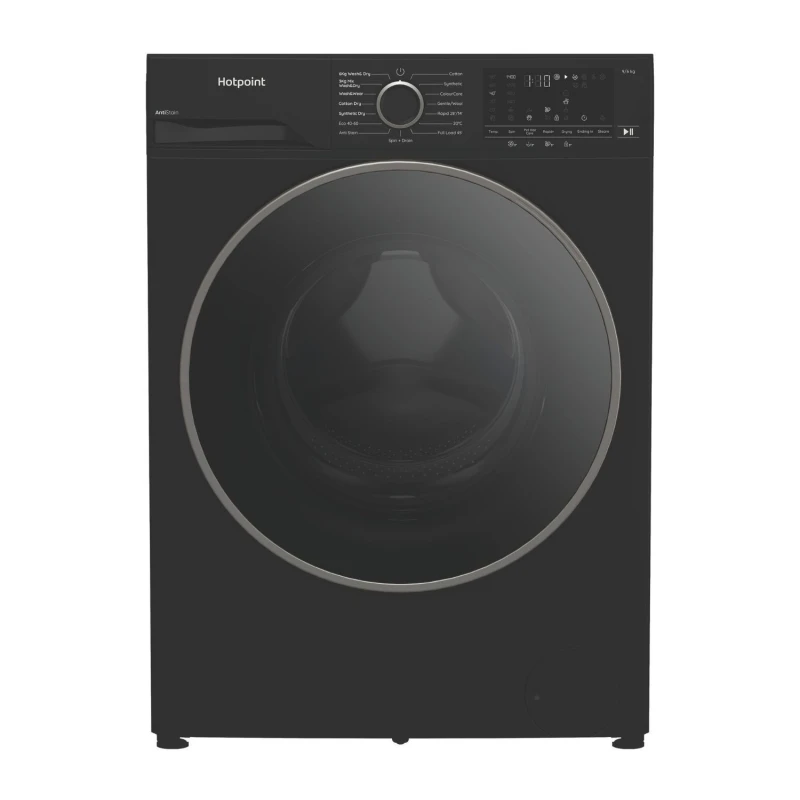 Image of Hotpoint AntiStain 9KG Wash 6kg Dry 1400RPM Washer Dryer - Black HBD9681BANTISTAINUK Black