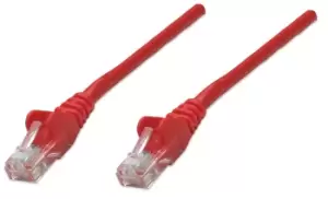 image of Network Patch Cable - Cat6 - 5m - Red - CCA - U/UTP - PVC - RJ45 - Gold Plated Contacts - Snagless - Booted - Polybag - 5m - Cat6 - U/UTP (UTP) - RJ-