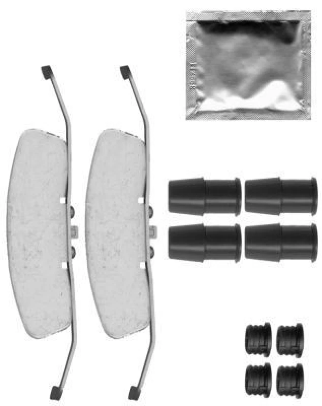 Image of HELLA Accessory Kit, brake caliper HELLA 8DZ 355 205-471