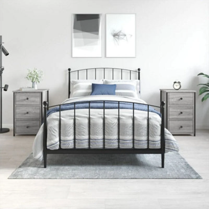 Image of VIDAXL Bedside Cabinets 2 pcs Grey Sonoma 40x36x60cm Engineered Wood Vidaxl 8720845939595