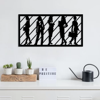 Image of WorkWomen 2 - Black Decorative Metal Wall Accessory