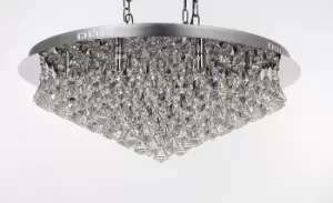 image of Parma 12 Light Chrome Flush Ceiling Fitting