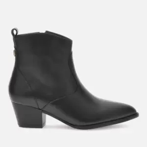 Image of Guess Womens Boyta Leather Western Boots - Black - UK 8