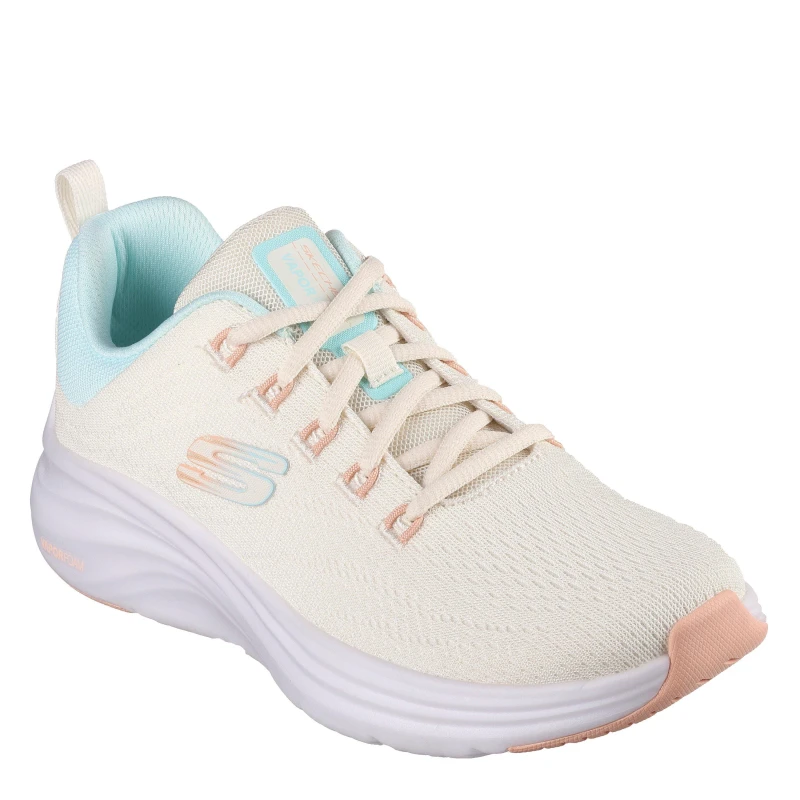 Image of Skechers Womens Engineered Mesh Air Cool Slip On Trainers Natural/Multi female 2 (35)