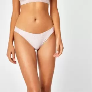 Image of Jack Wills Ribbed Tanga Bikini Bottoms - Pink