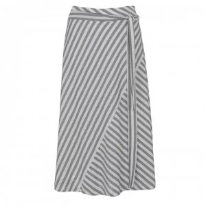 Image of DKNY Asymmetrical Tie Skirt - IVORY