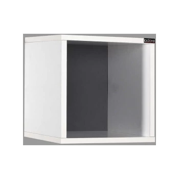 image of Adore Cube Shelf/ Bedside Table - Bright White - White