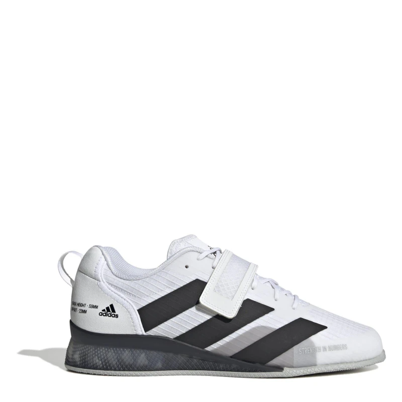 Image of adidas Adipower Weightlifting 3 Training Shoes Adults Wht/Blk/Gry unisex 7 (40.7)