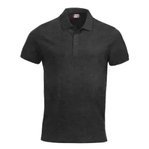 Image of Clique Mens Classic Lincoln Melange Polo Shirt (3XL) (Anthracite)