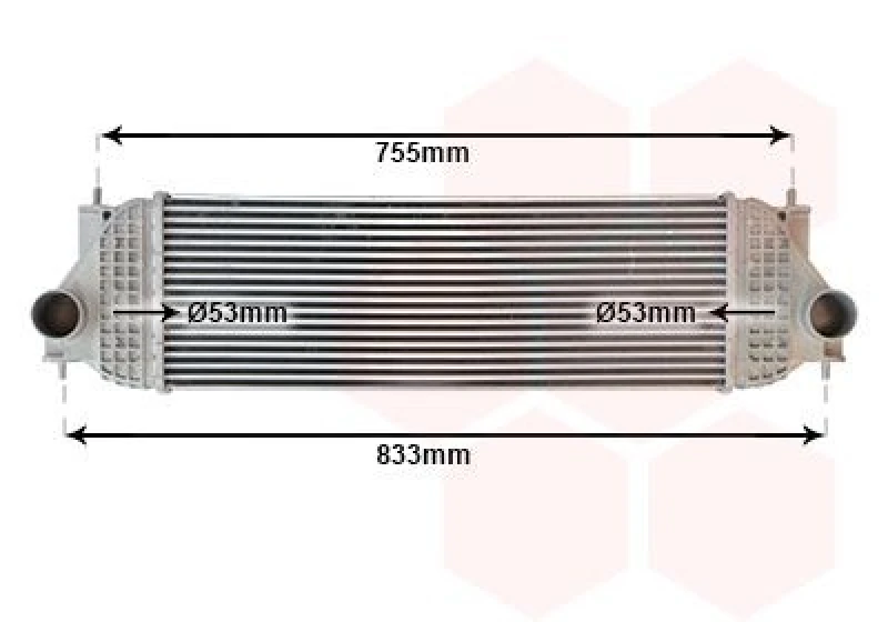 Image of VAN WEZEL Intercooler VAN WEZEL 52014134