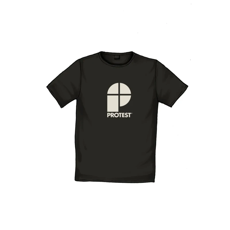 Image of Protest T-Shirt Protest Classic Logo Noir Unisex XS