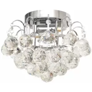 Image of Helam Clarisa Ceiling Light Chrome 30cm