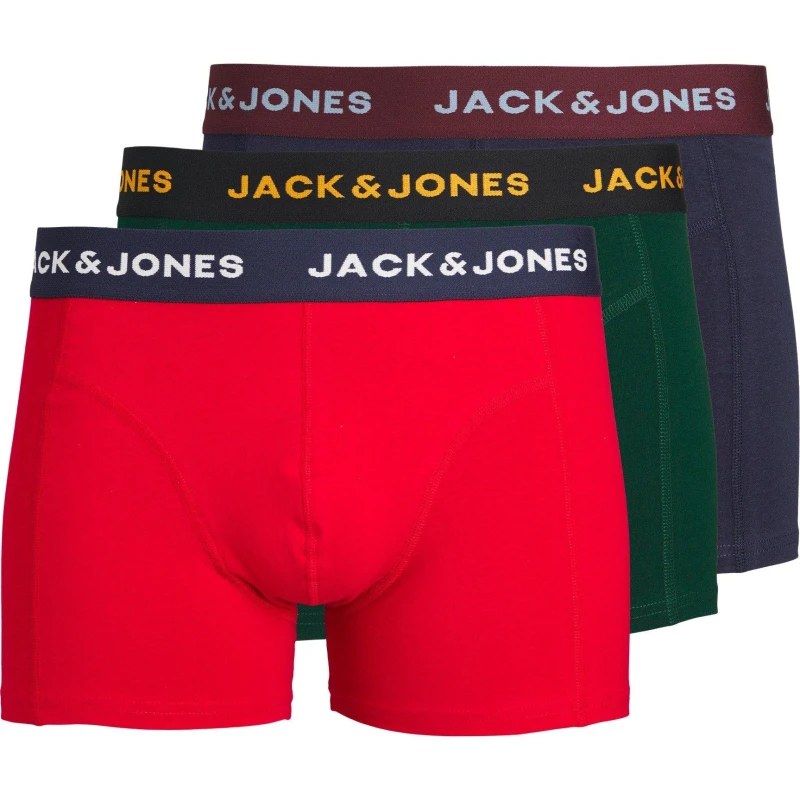 Image of Jack and Jones James 3 Pack Boxer Trunk Mens Multi male 2X Large
