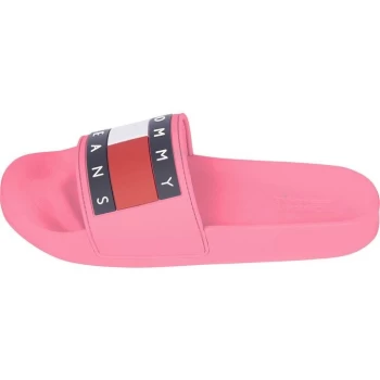 image of Tommy Jeans Flag Sliders - Bubble Pink