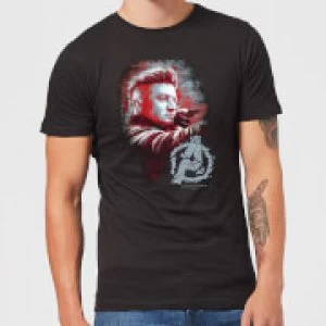 Image of Avengers Endgame Hawkeye Brushed Mens T-Shirt - Black