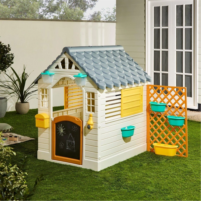 Image of Dolu Kids Garden Playhouse With Fence - White White unisex