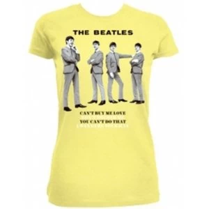 Image of The Beatles You Cant Do That Yellow Ladies TS: XL