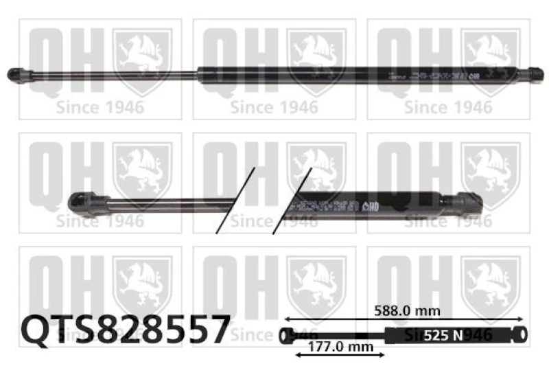 Image of QUINTON HAZELL Tailgate strut QUINTON HAZELL QTS828557