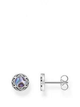 image of Thomas Sabo Sterling Silver Abalone Mother Of Pearl Stud Earrings