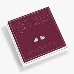 Image of Christmas Beautifully Boxed Merry Christmas Silver Box Earrings 6286