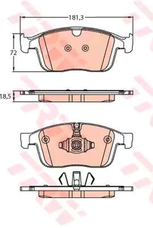 Image of Brake pad set TRW GDB2146