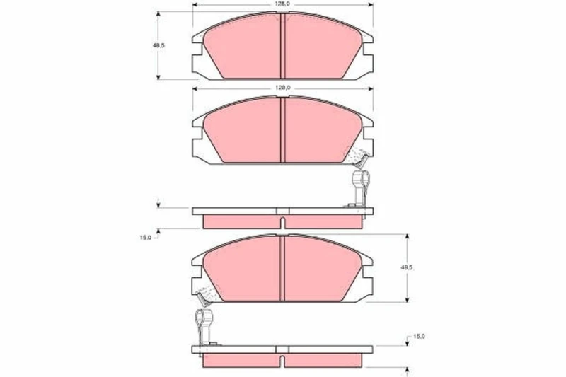 Image of TRW GDB925 Brake pad set with acoustic wear warning Brake Pad Set,disc brake (402)