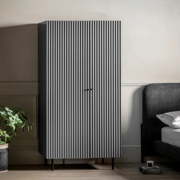 Image of Baybridge 2 Door Wardrobe Grey