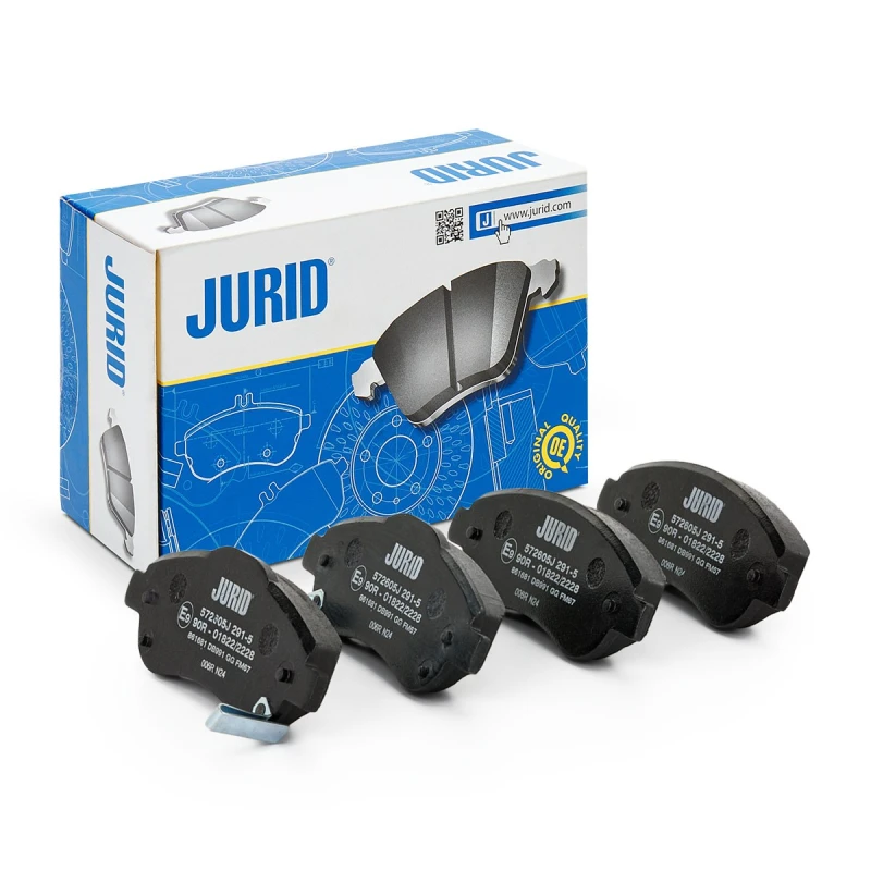 Image of JURID 572605J Brake pad set with acoustic wear warning, with accessories Brake Pad Set,disc brake (402)