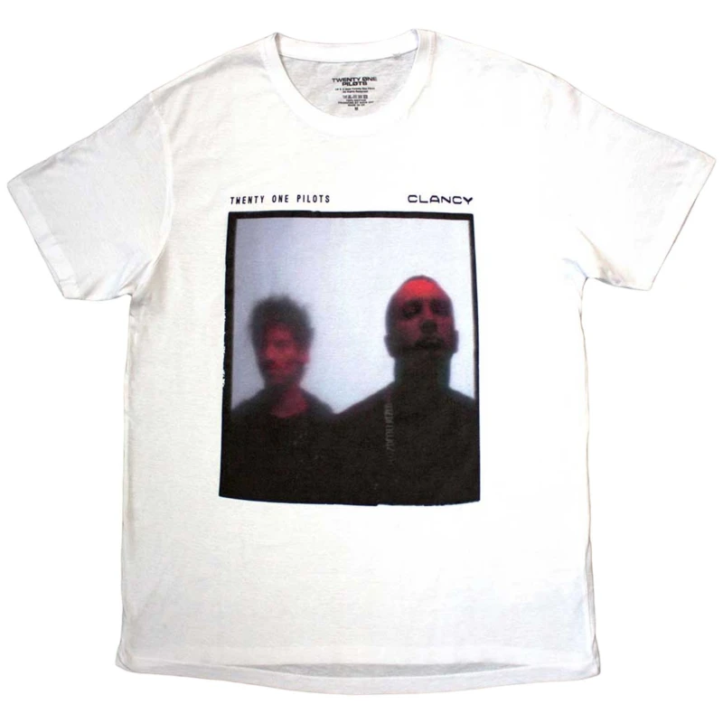Image of Twenty One Pilots Mens Red Film T-Shirt in White Size: Large White Male L