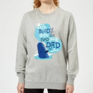 Image of Elf Bye Buddy Womens Christmas Sweatshirt - Grey - 4XL