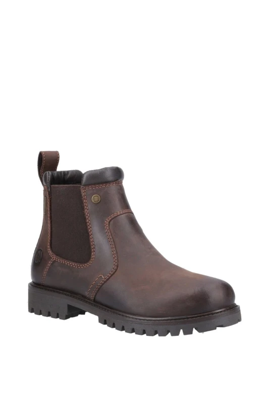 Image of Cotswold Womens Pamington Waterproof Pull On Chelsea Ankle Boots - UK 4 Brown female GDE2798BRO4