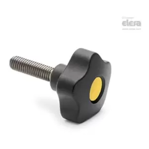 Image of Elesa - Lobe knob-VCT.25-SST-p-M5x10-C9 Black
