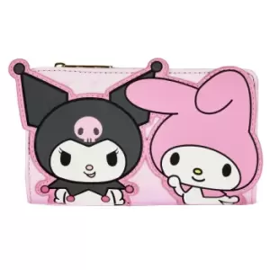 image of Loungefly Sanrio My Melody & Kuromi Flap Wallet