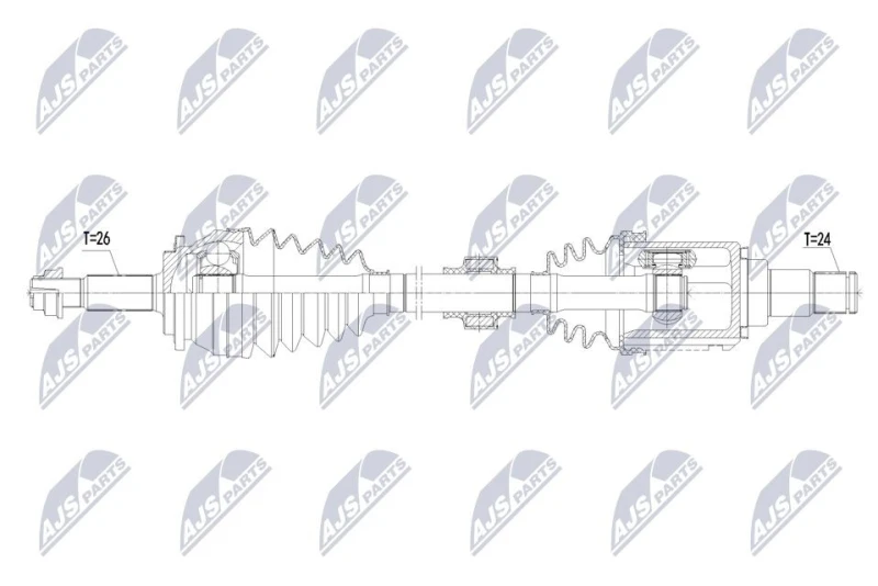 Image of NTY NPW-TY-227 Drive shaft Front Axle Left Drive Shaft (13)